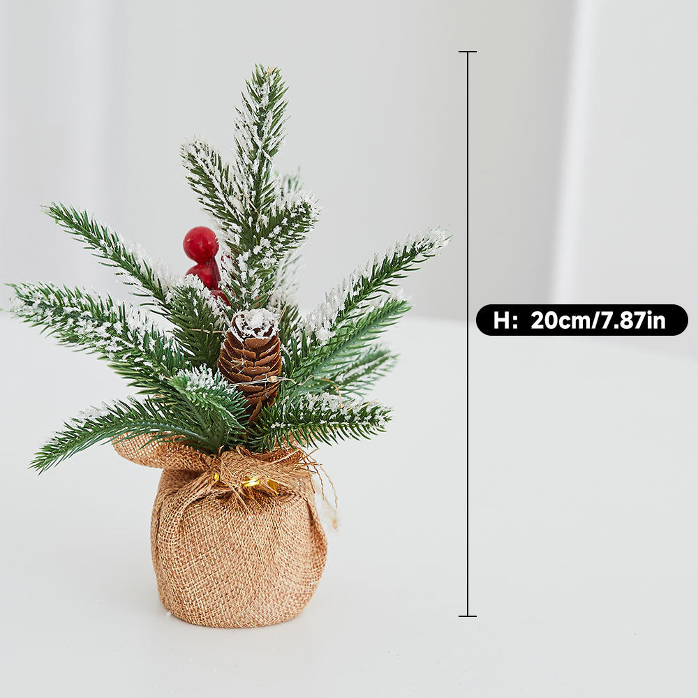 Bulk 7.87'' Mini Christmas Tree Tabletop Decorations Small Artificial Trees for Home Office and Holiday Decor Wholesale
