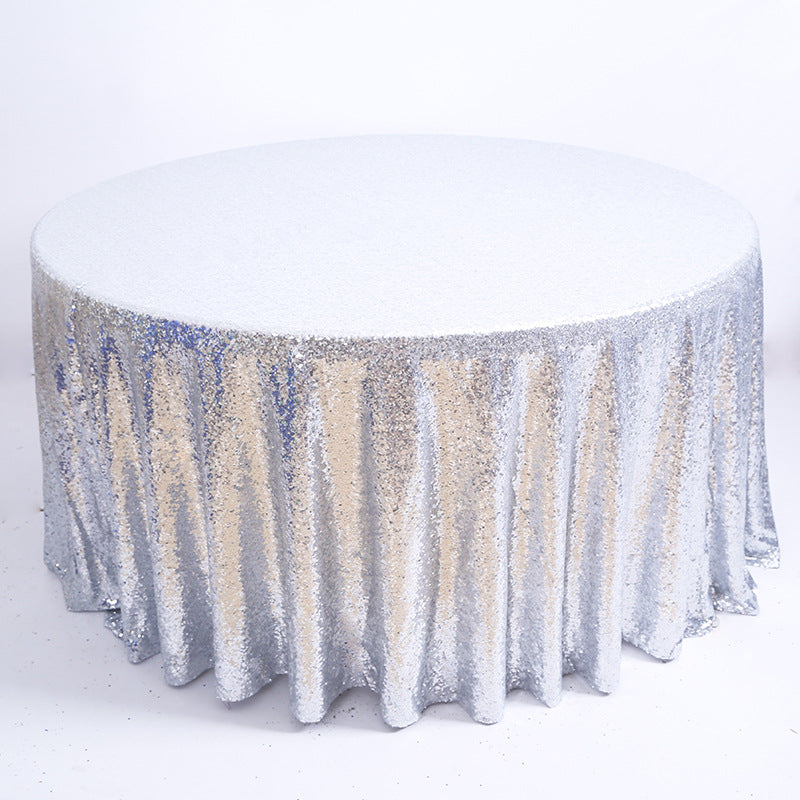 Bulk Round Tablecloths with Sequin Polyester Table Cover Wholesale