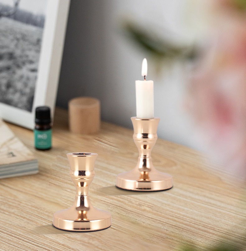 Bulk 24 Pcs Gold Candle Holders for Wedding Birthday Party Candlelight Dinner Centerpiece Decor Wholesale