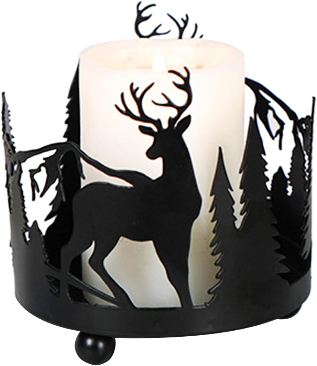 Bulk Christmas Scented Candle Holder with Iron Stand Creative Centerpiece for Dining Table Versatile Holiday Home Decor Wholesale