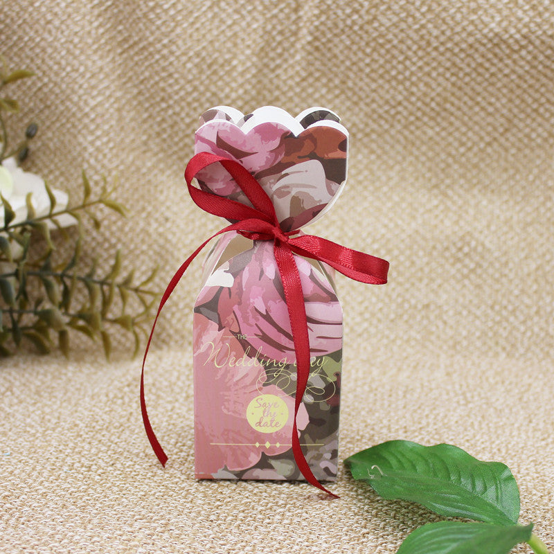 Bulk 50 Pcs European Candy Box with Rope Fish Tail Shape Gift Box for Wedding Wholesale