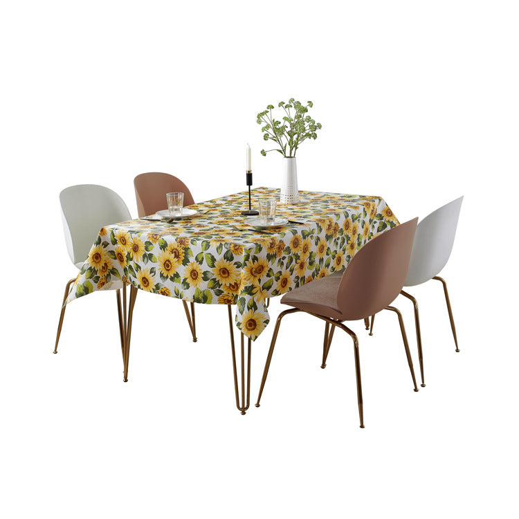 Bulk 2 Pcs Spring Tablecloths with Sunflower for Rectangle Tables Wholesale