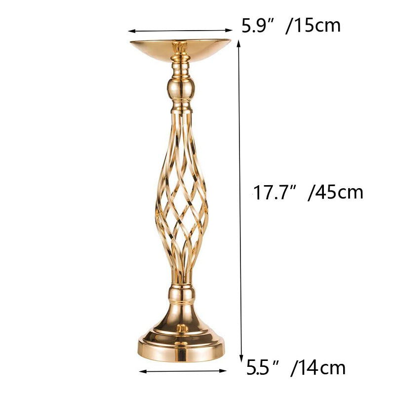 Bulk Gold Iron Candle Holders and Vases Wedding Centerpieces and Decorative Props Wholesale