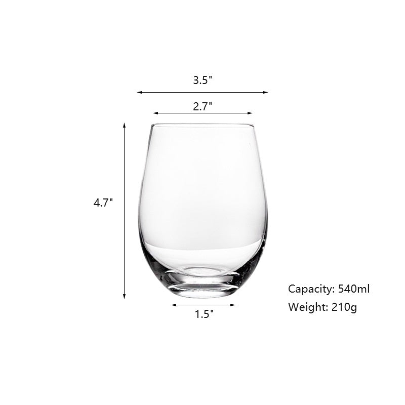 Bulk 2 Pcs Crystal Clear Wine Glass for Wedding Birthday Party Wholesale
