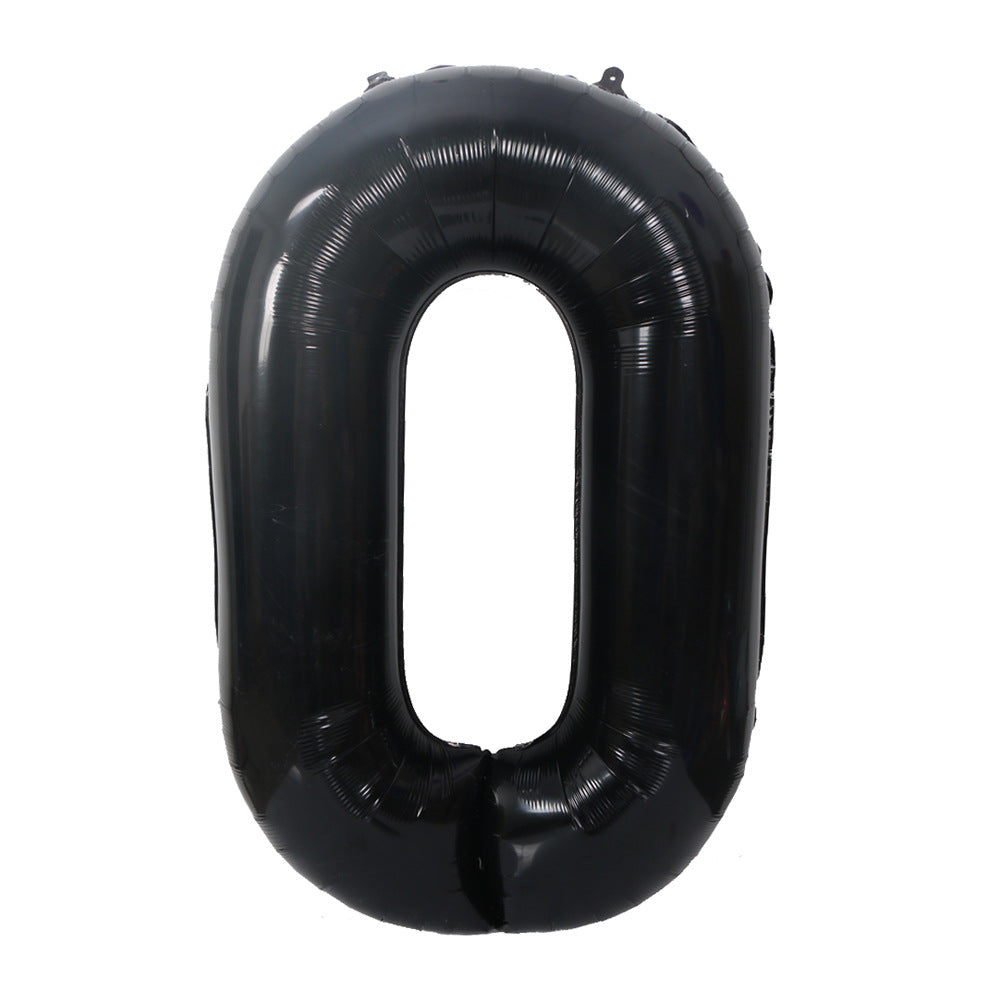 Bulk Black 40 Inch Digital Balloons for Birthday Party Anniversary Valentine's Day Wedding Supplies Scene Decor Arrangement Wholesale