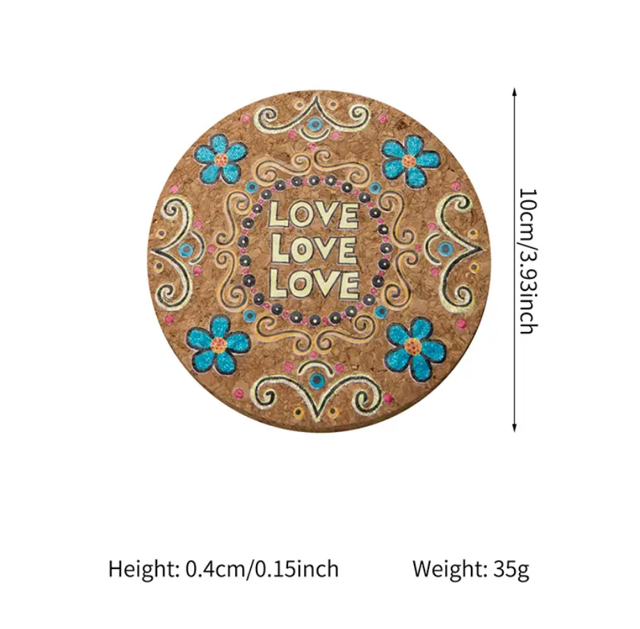 Bulk 10 Pcs Cork Coasters for Drinks Absorbent Placemats for Wine Glasses Plants Cups Mugs Wholesale