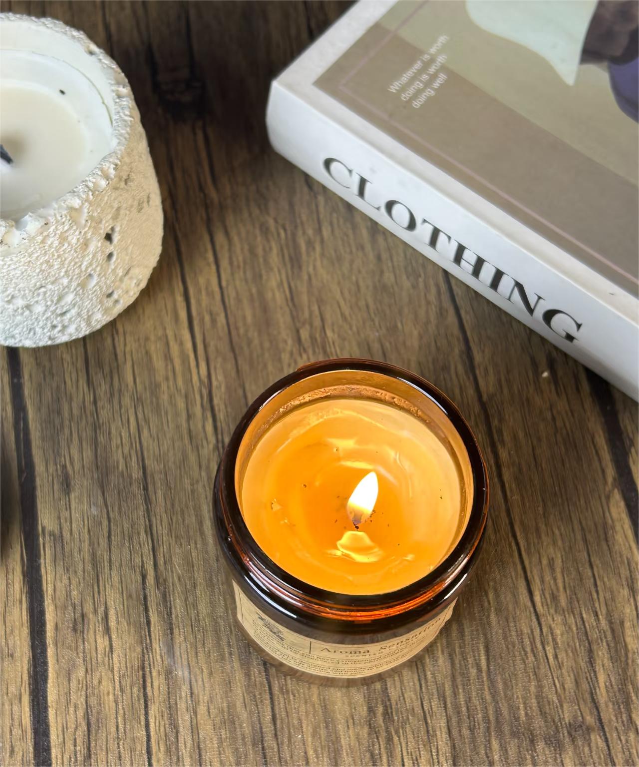 Bulk Smokeless Scented Candles Gift Set 6 Pack Candles for Wedding Shower Gifts for Soy Wax Long Lasting Amber Jar Candles Gift Wholesale