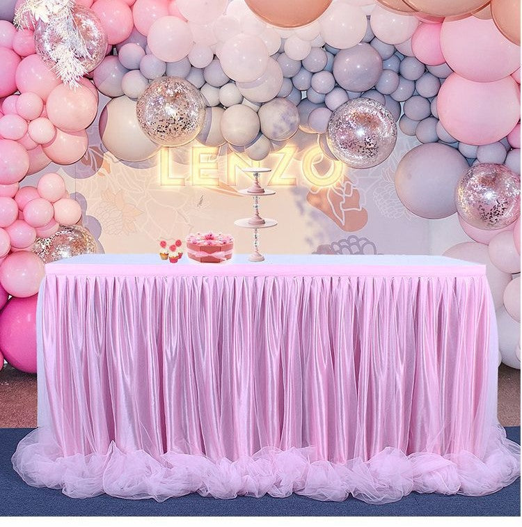 Bulk Tulle Tutu Table Skirt for Birthday Party Banquet Wedding Baby Shower Cake Dessert Tables Decorations Wholesale
