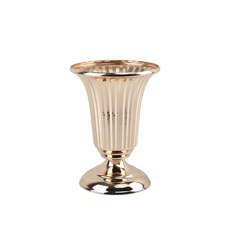 Premium Rust Resistant Table Vase Centerpiece Gold Metal Floral Arrangement for Wedding Banquet Anniversary Ceremony Decor