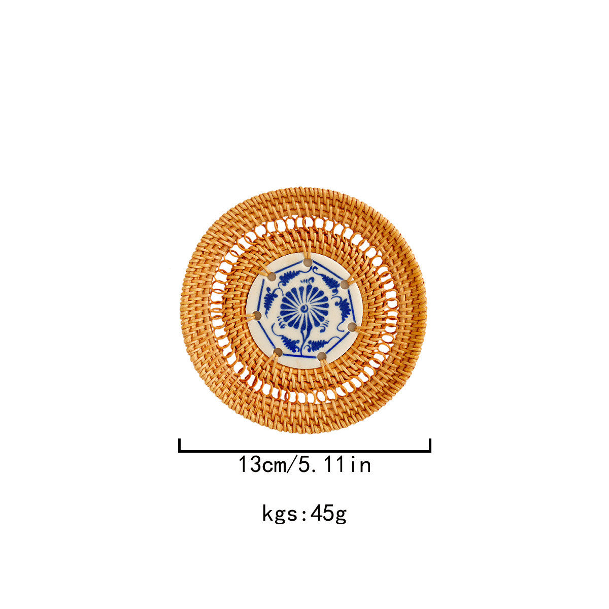 Vietnamese Autumn Vine Woven Coasters | Hollow-Out Design Heat-Resistant Table Mats 3.1"/3.9"/5.1"