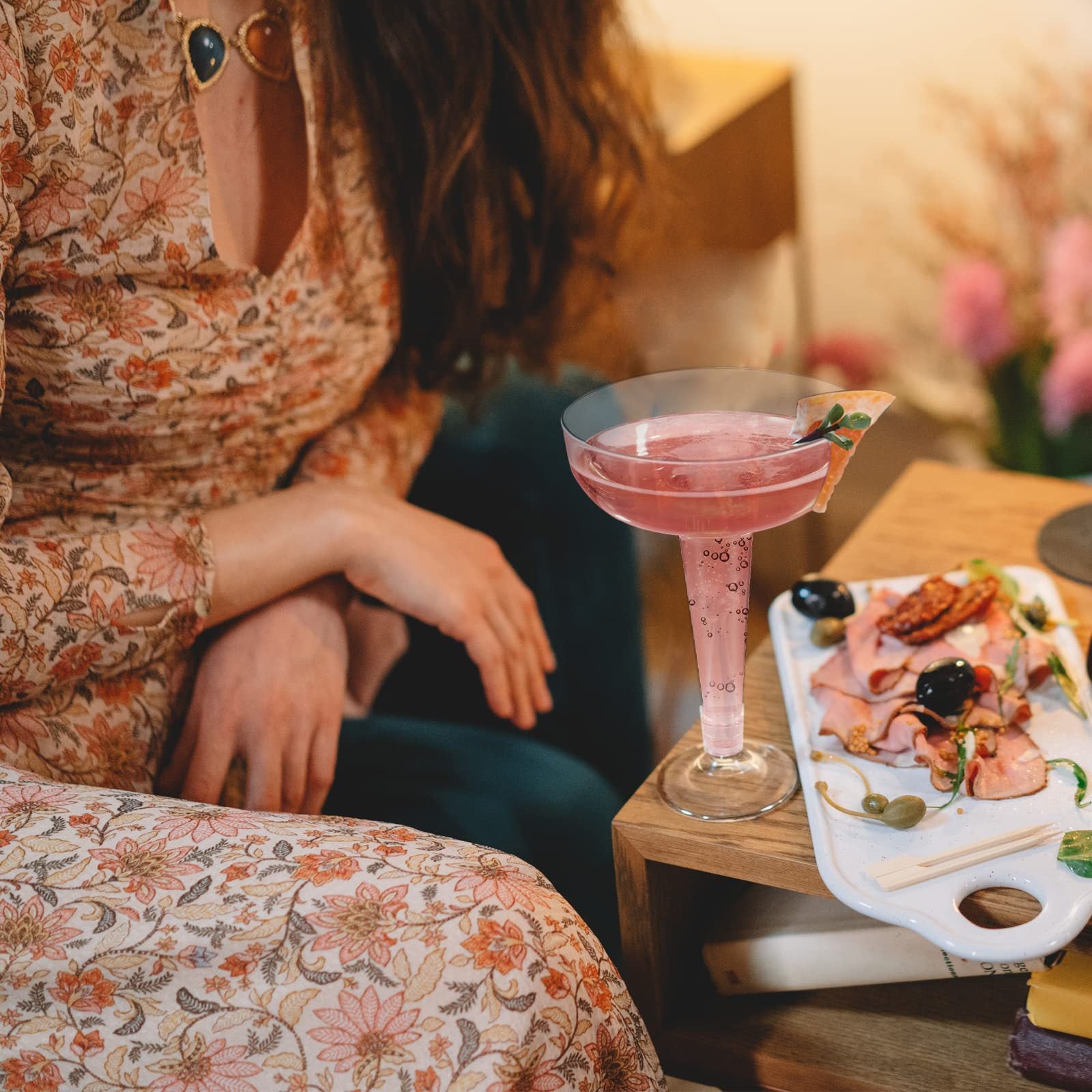 Bulk 25 Pcs Plastic Wine Glass With Round Mouth and Long Legs Wholesale