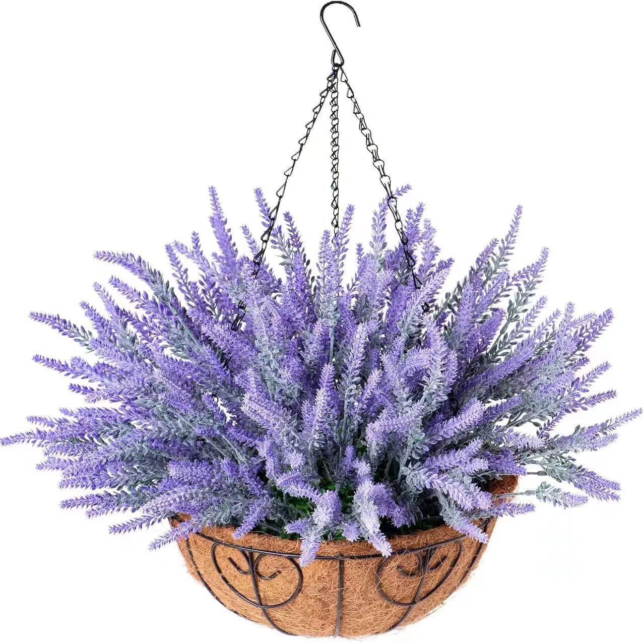 Premium Artificial Lavender Plants 12 Pack UV Resistant Faux Greenery with Rustproof Stems for Indoor Wedding & Outdoor Home Decor
