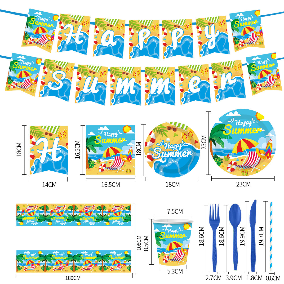 Bulk Sunshine Beach Theme Disposable Napkins Birthday Party Supplies and Decorations Wholesale