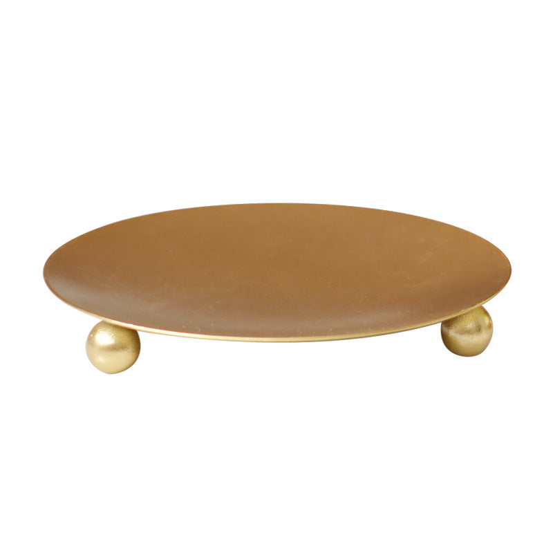 Bulk 3 Pcs Iron Round Aroma Candle Holders Decorative Base Plates for Wax Pillar Candles Spa & Wedding Party Decor Wholesale