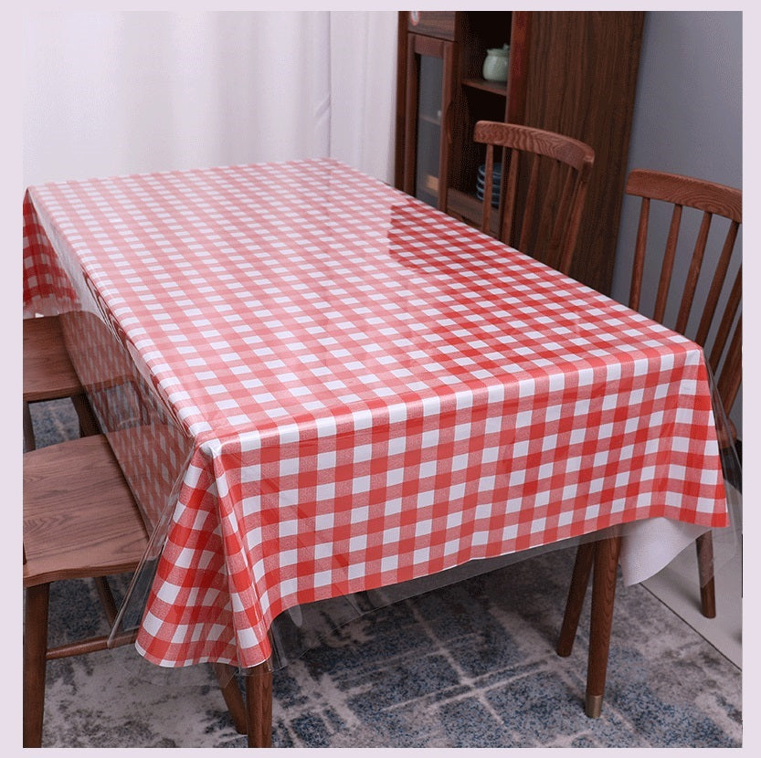 Bulk 55 x 78 Inch PVC Rectangle Tablecloth 100% Waterproof Table Cloth Protector Wholesale