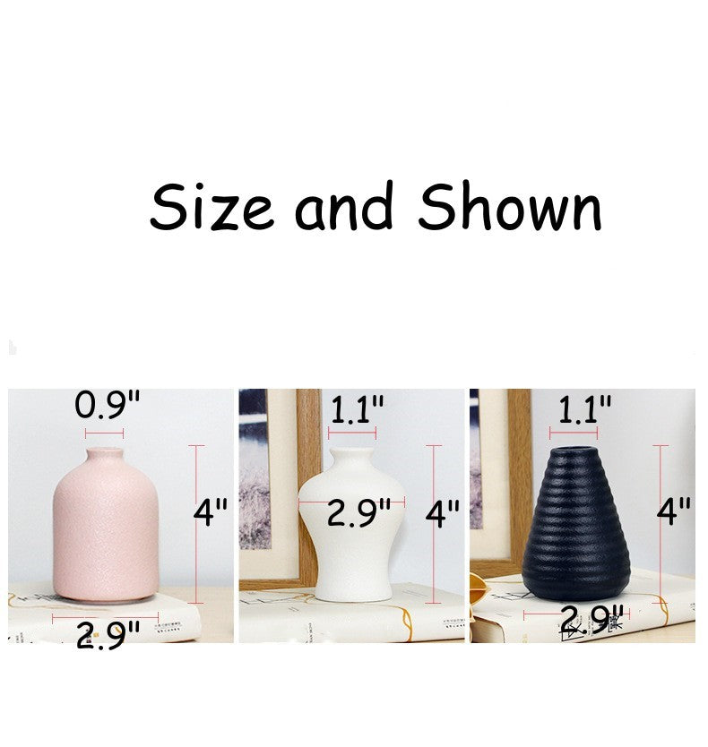 Bulk Set of 3 4" Ceramic Vase Wholesale