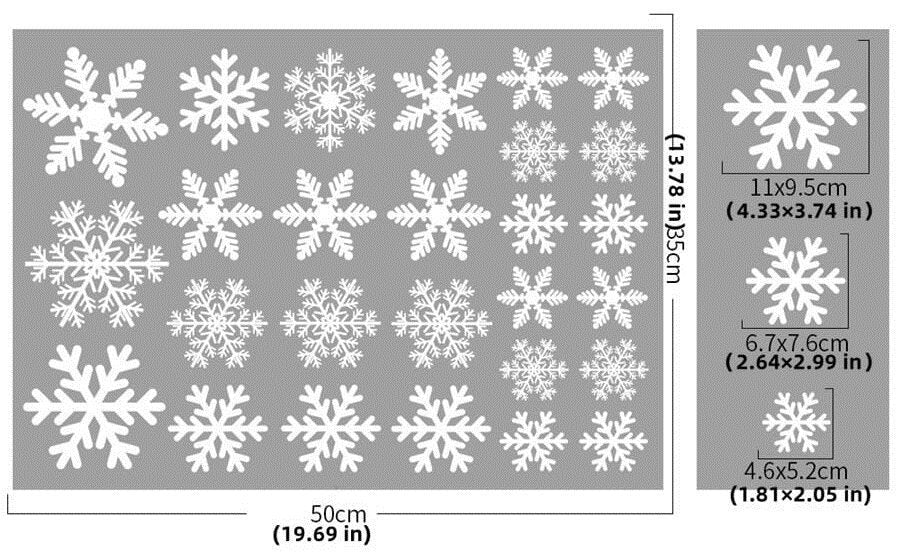 Bulk 135 Pcs Christmas Snowflake Window Clings Static Cling Window Decals for Christmas Decorations Xmas Party Décor Wholesale