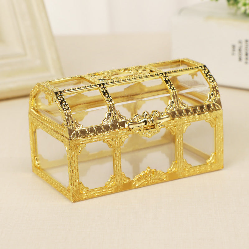 Bulk 12 Pcs Gold & Silver Treasure Chest Candy Boxes Gift Boxes for Weddings Baby Showers and Birthdays Wholesale