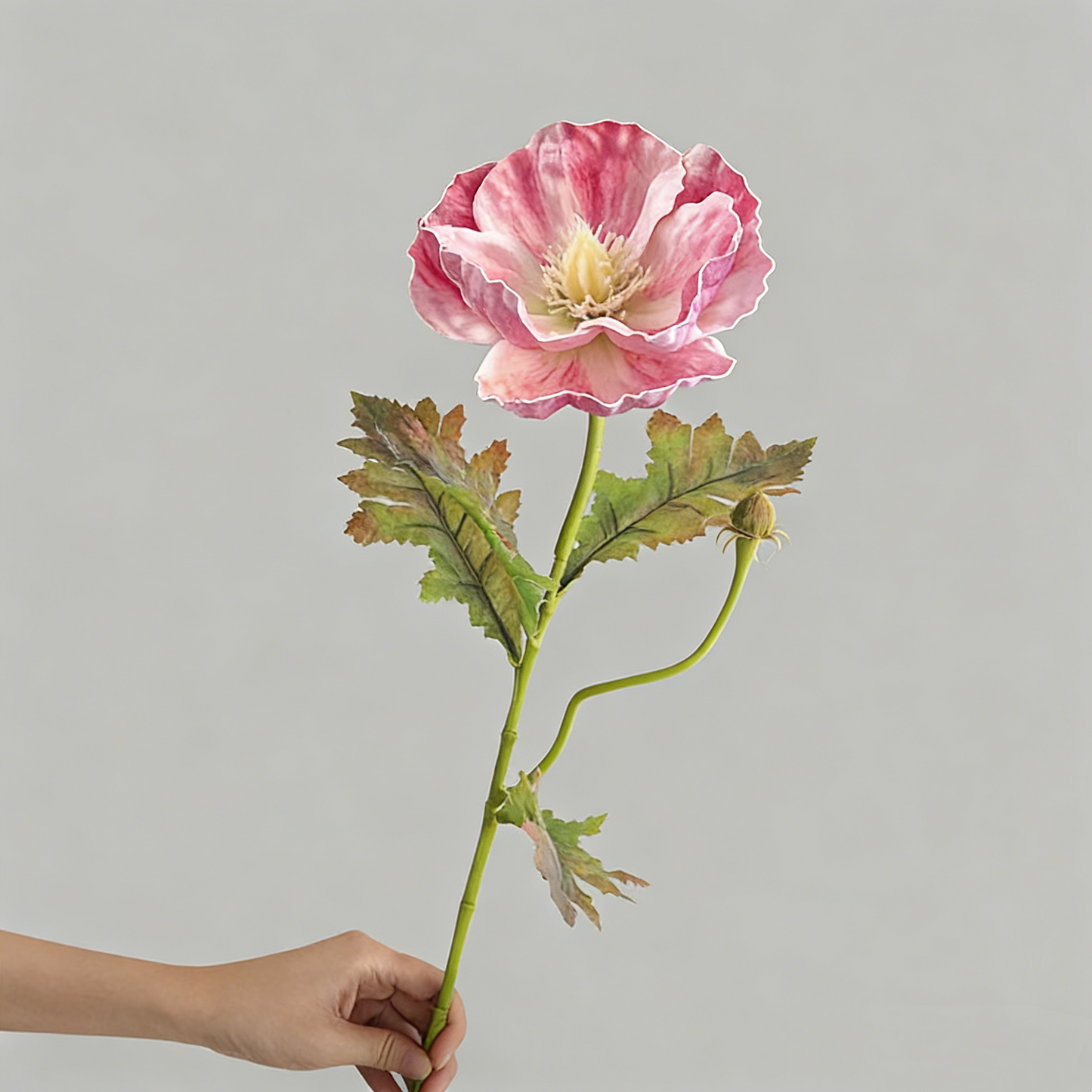 26" Real-Touch Artificial Poppy Flower – Faux Floral for Wedding & Home Decor