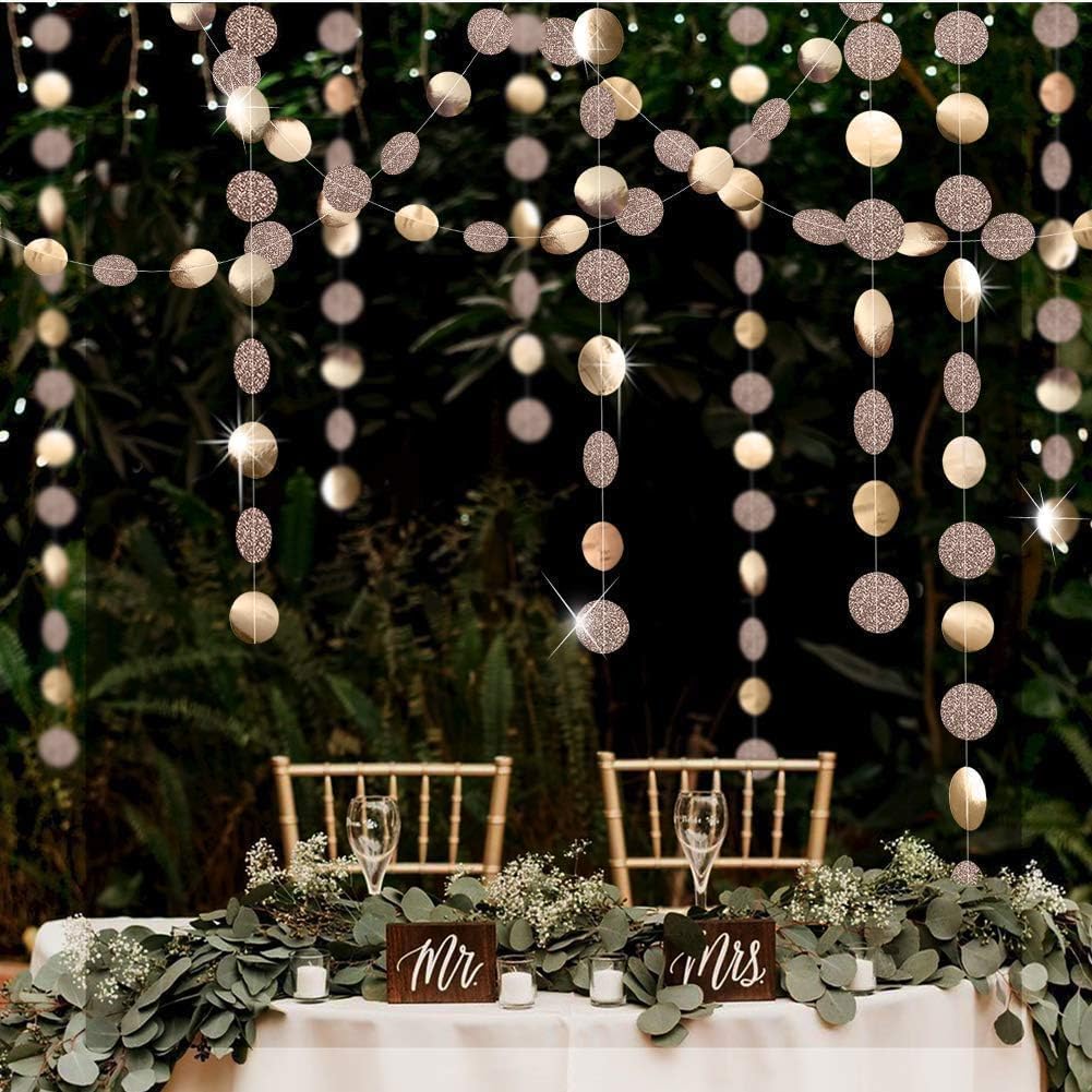 Bulk 4 Pcs Reflective Paper Circle Dot Garland Backdrop Streamers for Weddings Bachelorette Parties Bridal Showers Celebrations Wholesale