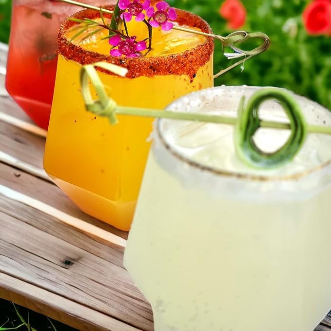 Bulk 64 Pcs Disposable Stemless Plastic Wine Glasses With Gold Rim 12 OZ Shatterproof Reusable Champagne Whiskey Glasses Wholesale