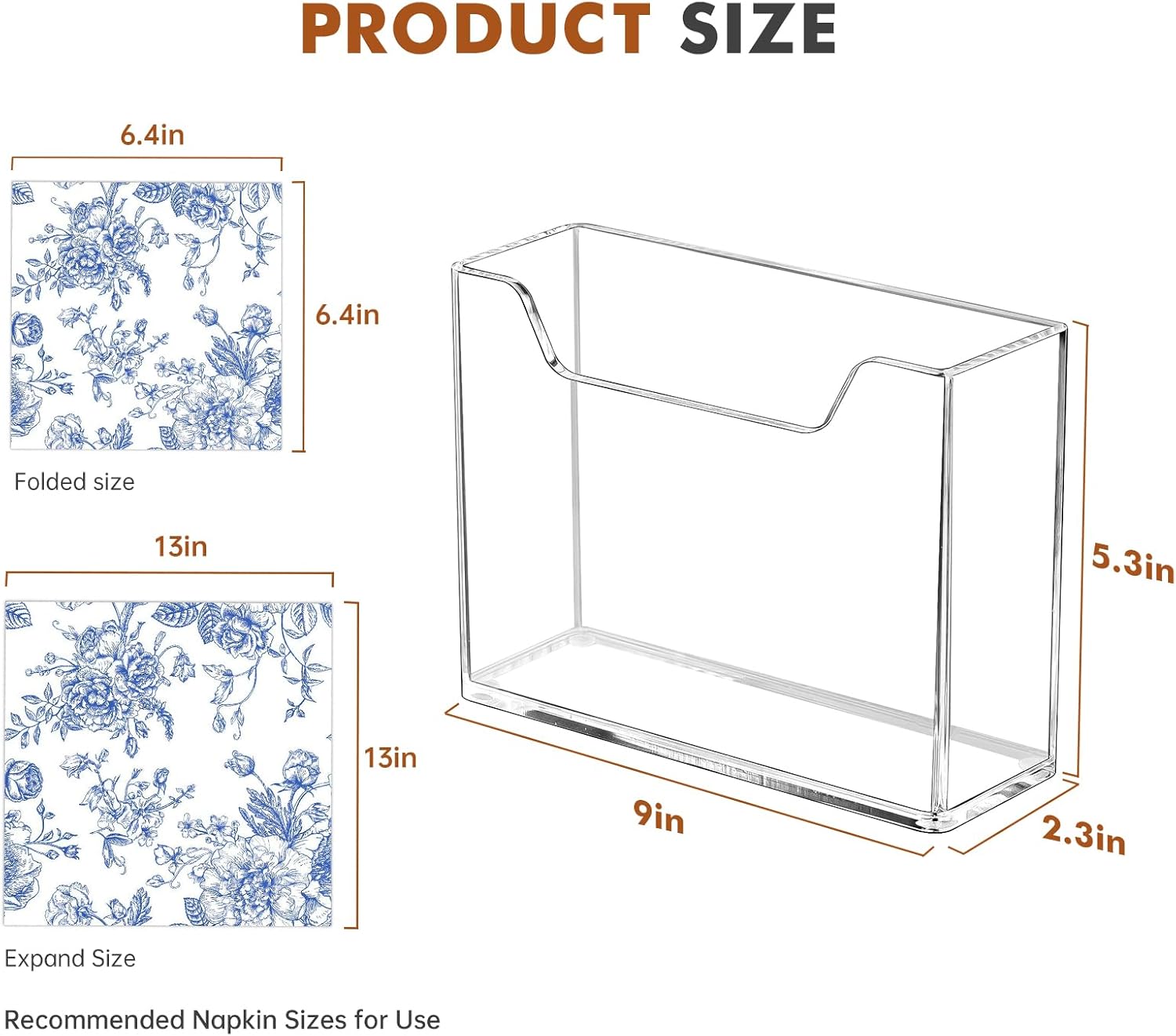 Bulk 10Pcs Acrylic Napkin Holder for Table Clear Plastic Vertical Napkins Holders Modern Square Paper Napkin Holders for Kitchen Dinner Table Guest Napkin Holder for Home Hotel Restaurant Bar Wholesale