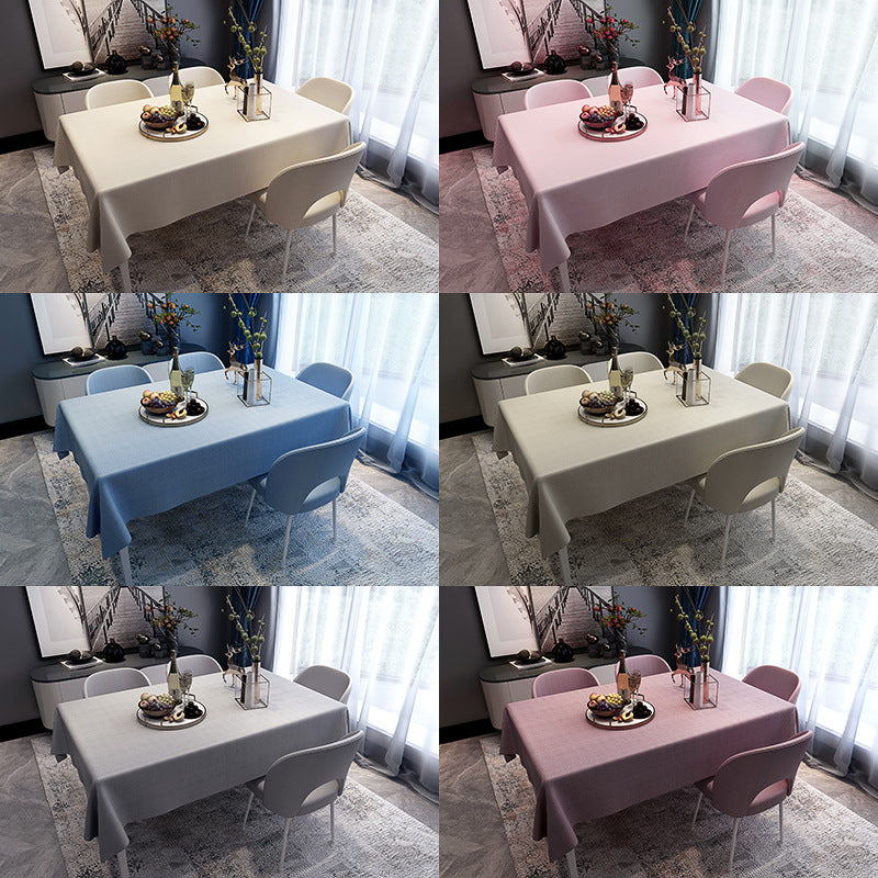 Bulk 2 Pcs Pink Tablecloths for Rectangle Dining Tables Water Proof PVC Table Cover Wholesale