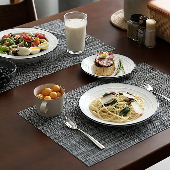 Bulk 2 PCS 17 Inch PVC Placemat Non-Slip Heat Resistant Placemat Wholesale