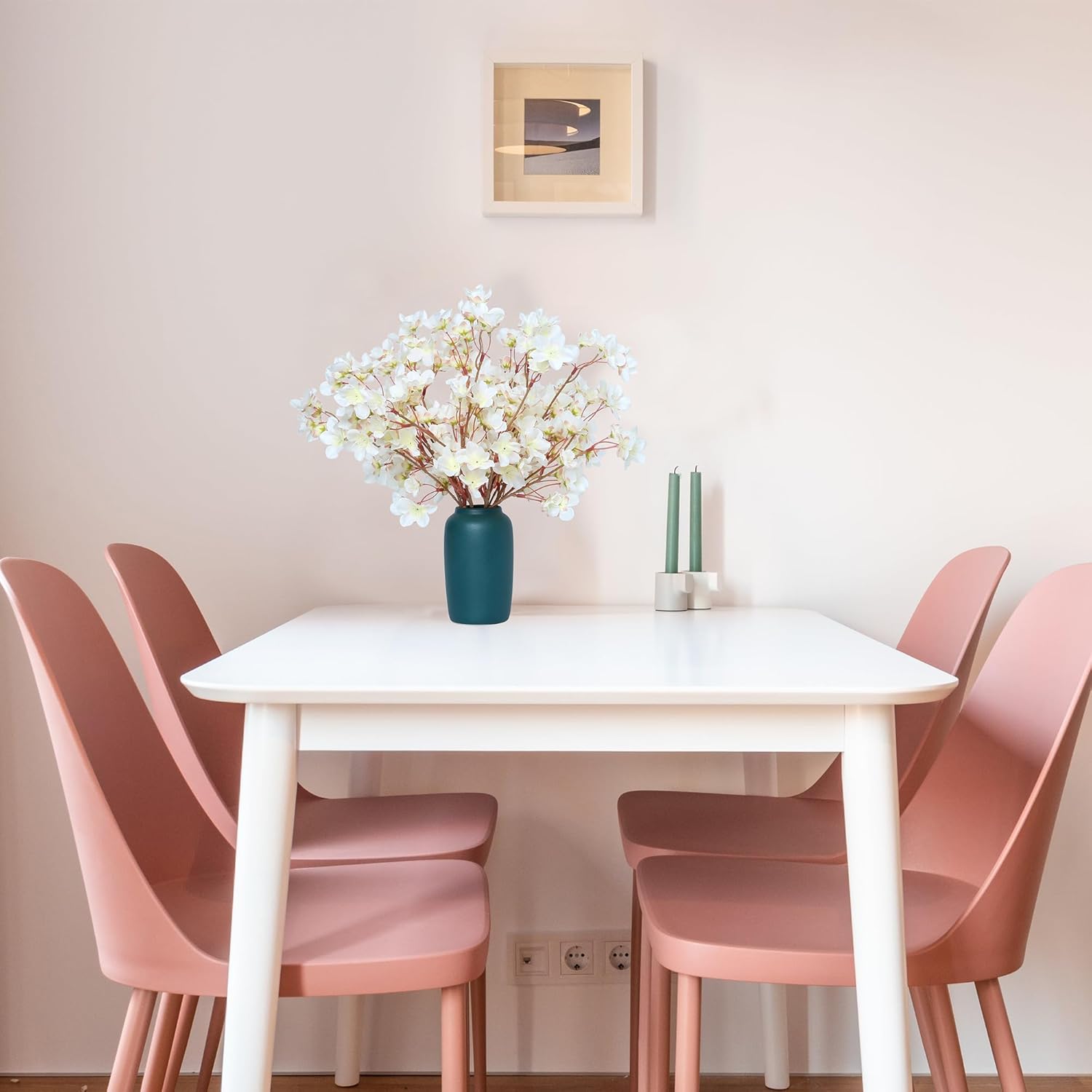 Bulk 6 Pcs Artificial Cherry Blossom Branches Silk UV Resistant Petals Bendable Stems for Wedding Centerpieces Garden Hotel Decor Wholesale