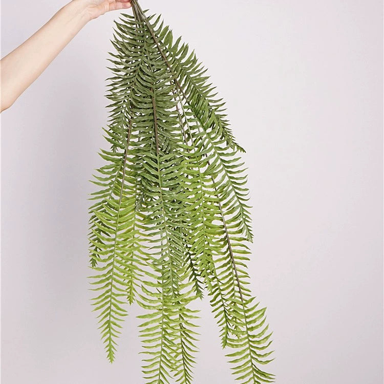 38.6" Hanging Artificial King Fern Leaves, Faux Ferns for Decor, Indoor Greenery for (European Style Landscaping) & Tabletop