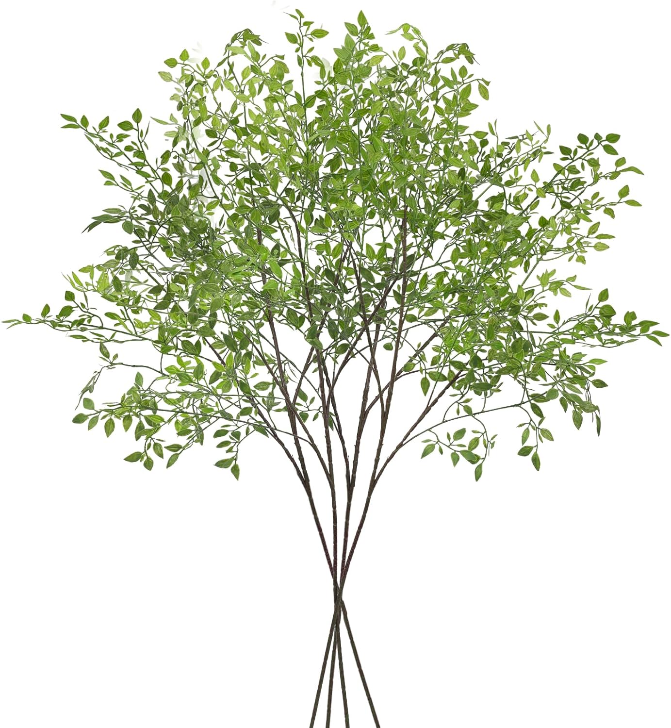Bulk 4 Pcs Artificial Green Nandina Long Stem 43.3 Inches Spring Décor for Weddings Gardens Offices and Home Events & Parties Wholesale
