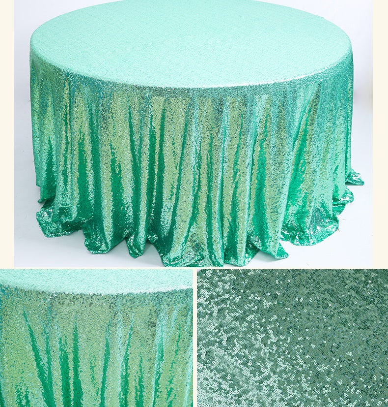 Bulk Round Tablecloths with Sequin Polyester Table Cover Wholesale