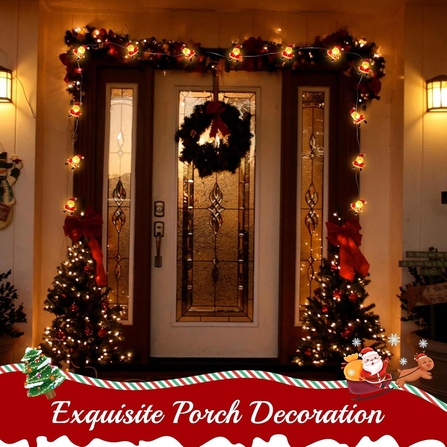 Bulk 10 Foot 30 LED Santa String Lights Battery Operated Fairy Lights for Indoor Christmas Tree Holiday Party Home Decor Wholesale