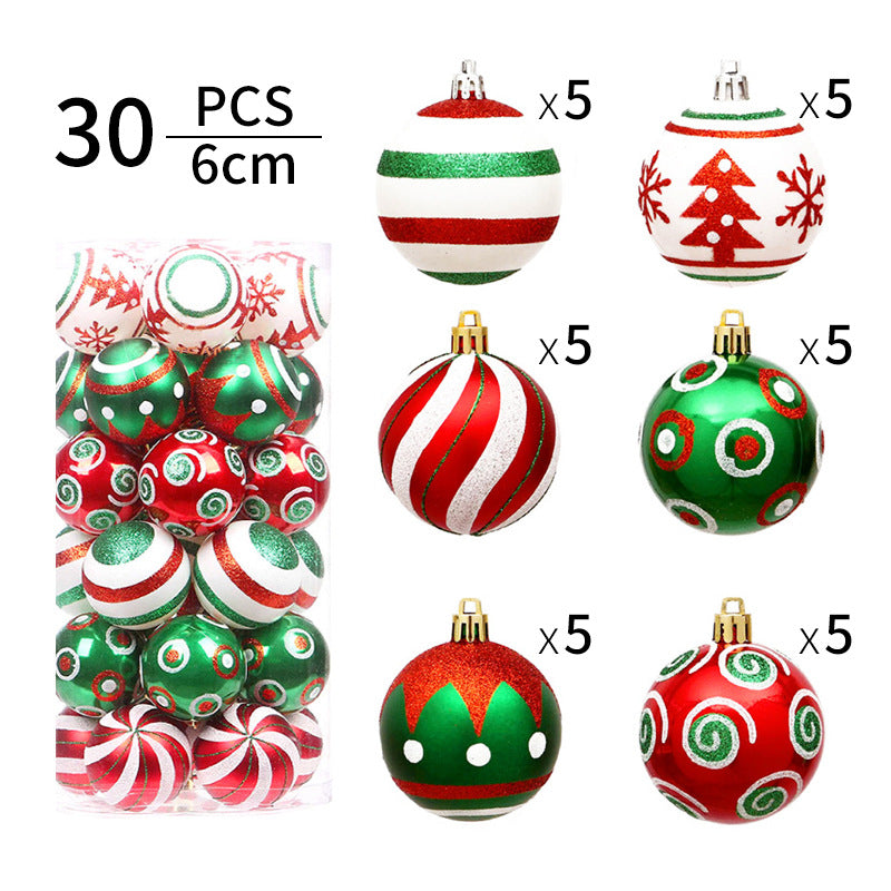 Bulk 30 Pcs 2.36" Christmas Ball Ornaments for Christmas Tree Holiday Party Decor Wholeasle