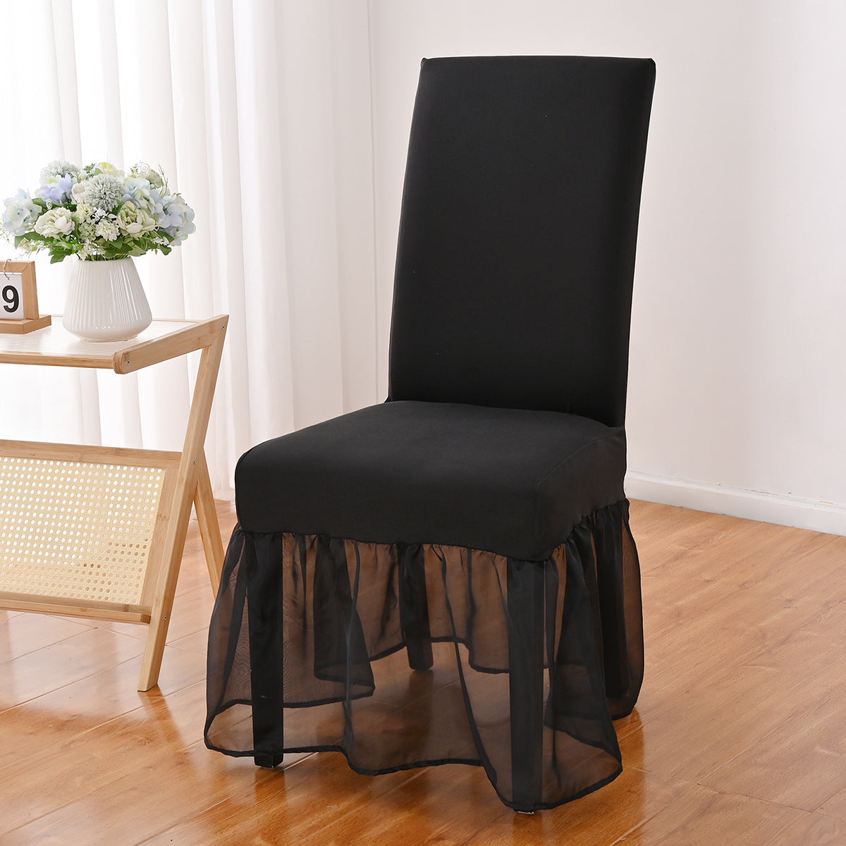 Bulk Milk Silk Gauze Skirt Chair Cover suitable for Hotel Restaurant Conference Banquet Wedding and Party Decoration Wholesale