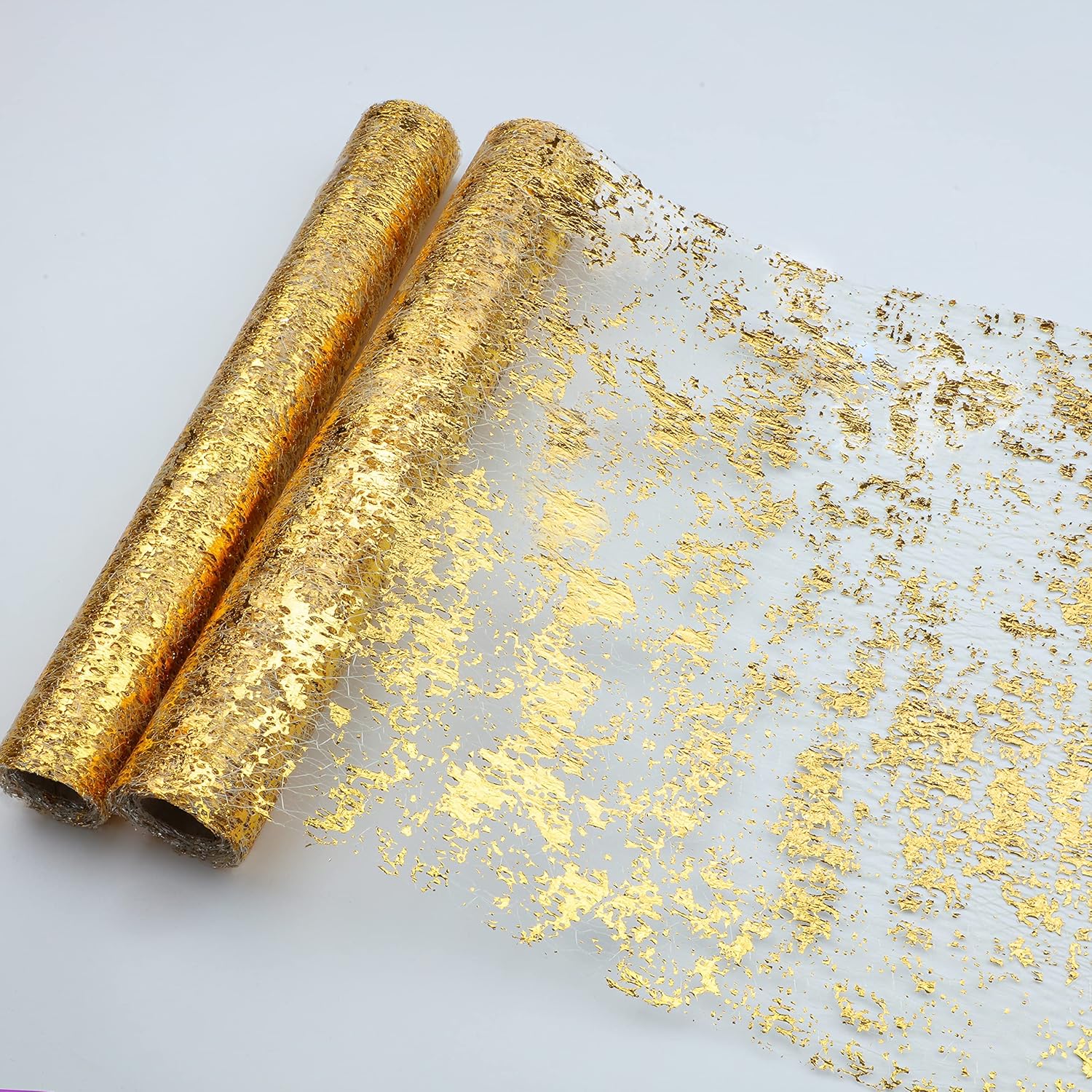 Bulk 2 Pcs Metallic Gold Table Runners Banquet Length 9FT Sparkling Sequin Strips with Tear-Resistant Backing Instant Glam Transform for Wedding Head Tables Gala Dinners New Year‘s Eve Ballrooms Wholesale