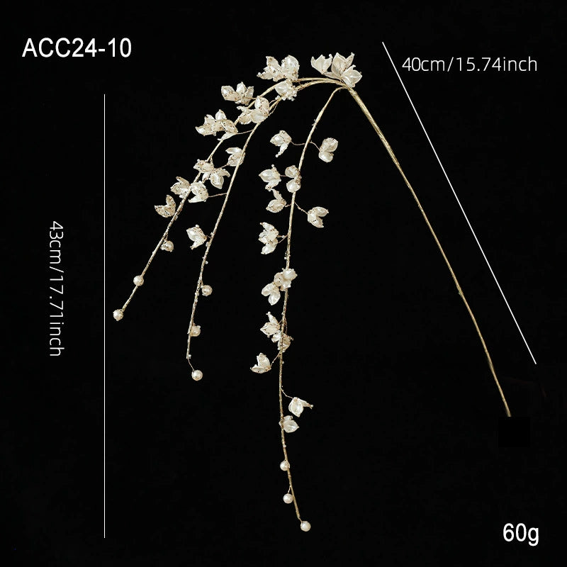 Acrylic Crystal Branch Decorations - White Bling Festive Ambience Accents