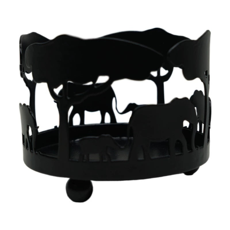 African Safari Animal Silhouette Iron Candle Holder - Home Decor Lantern