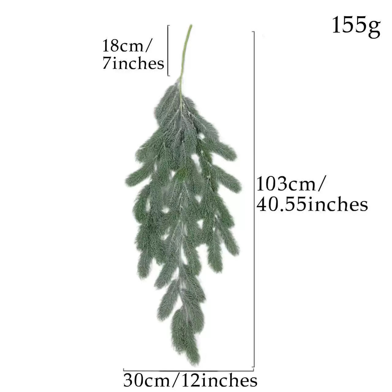 Artificial Christmas Pine Garland, 40.55 Inches Long Faux Pine Branches for Holiday Decor