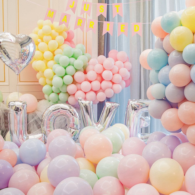 Bulk 100PCS 12 Inches Latex Balloons Macaron Color Balloons for Birthday Baby Shower Wedding Party Supplies Garland Arch Decoration Wholesale
