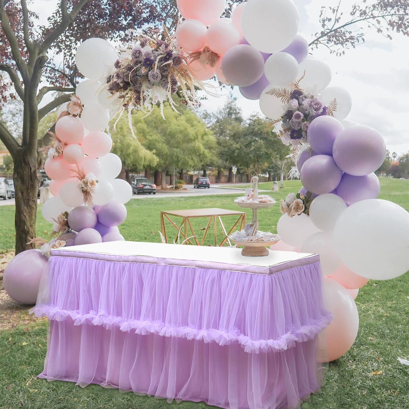 Bulk 1pc Tulle Table Skirt Tutu Table Skirts Princess Girl's Birthday Party Wedding Baby Shower Cake Dessert Table Decoration Wholesale