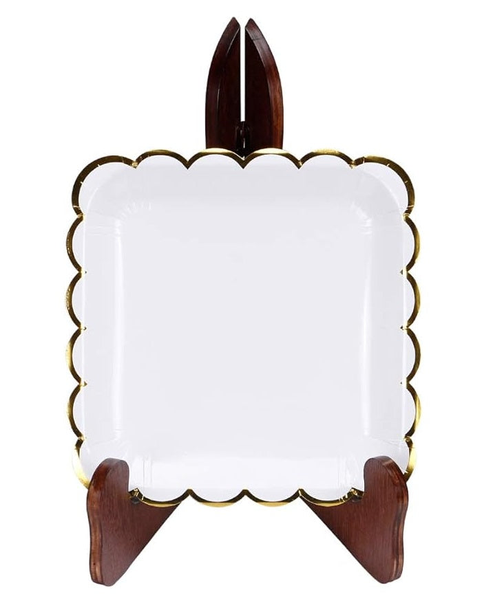 Bulk 8Pcs Disposable Square Paper Plates for Thanksgiving Wedding Birthday Parties Wholesale