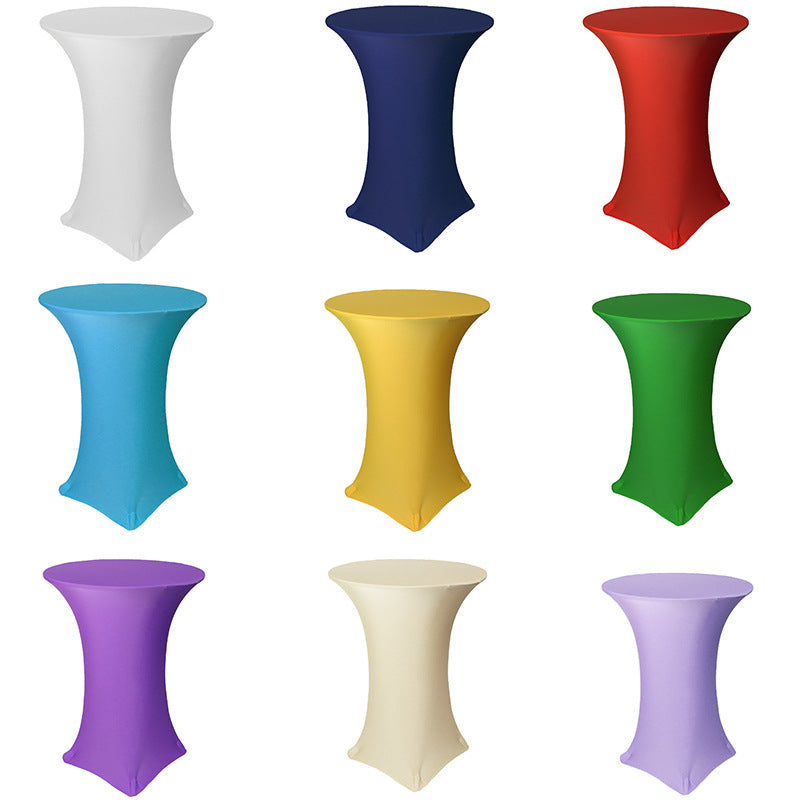 Bulk Round Elastic Tablecloth for Bar Wedding Cocktail Party Banquet Table Cover Wholesale
