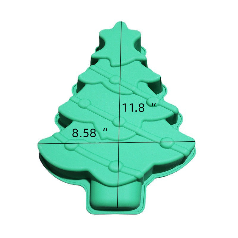 11.8 Inch Christmas Tree Baking Mold, Durable Silicone Mould for Dessert & Crafts