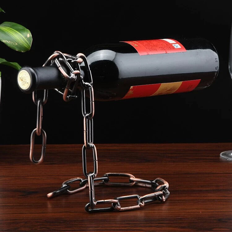 Creative Floating Wine Bottle Holder, Rope & Chain Styles