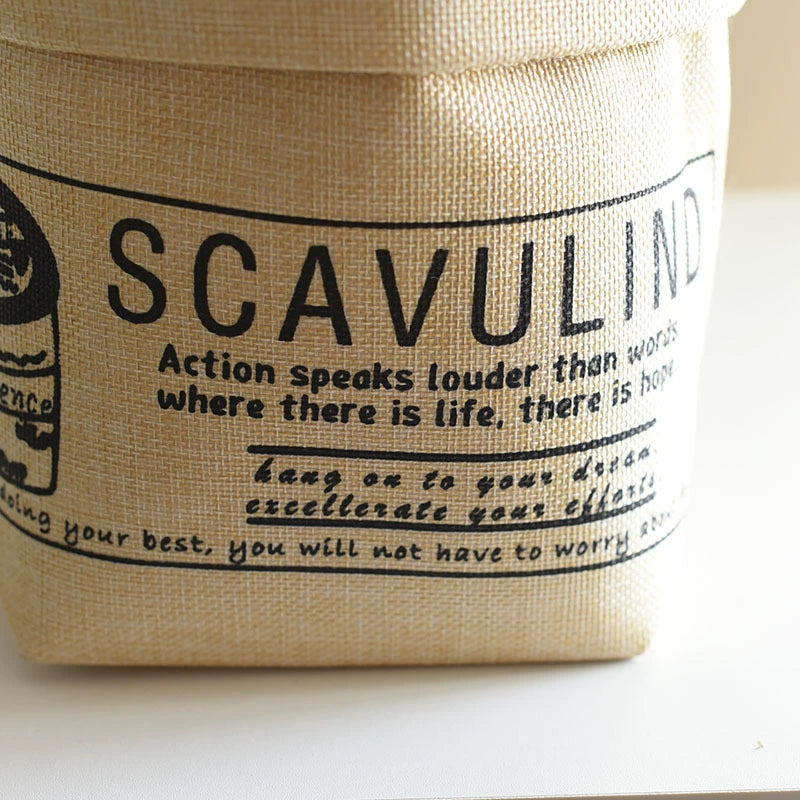 Fabric Plant Pot Cover, 6.7"x6.7"x6.7" Cute Planter Basket for Living Room Decor