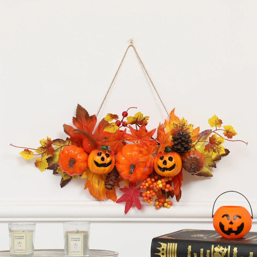 Halloween Pumpkin & Maple Leaf Hanging Decoration