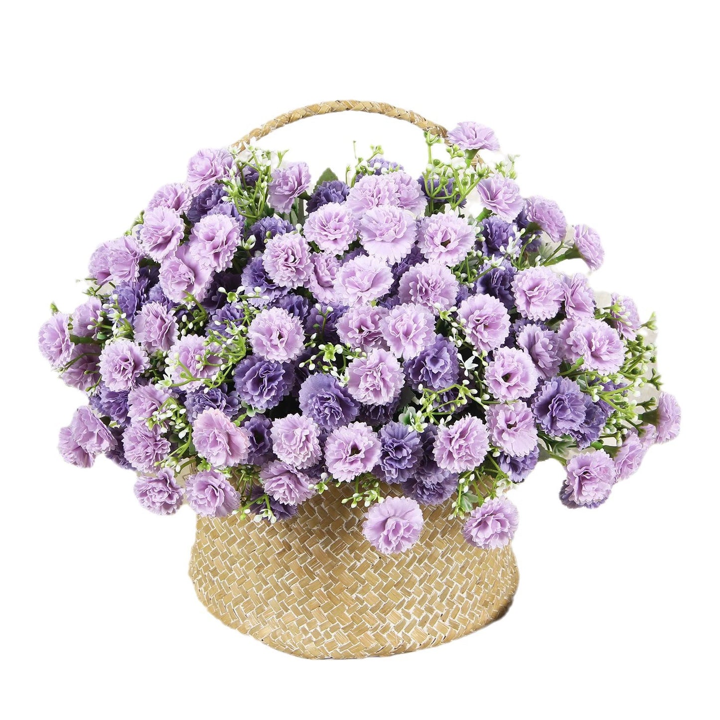 Artificial Carnation & Hydrangea Bouquet, 12.2" Tall, 7.09" Wide, for Event & Venue Styling