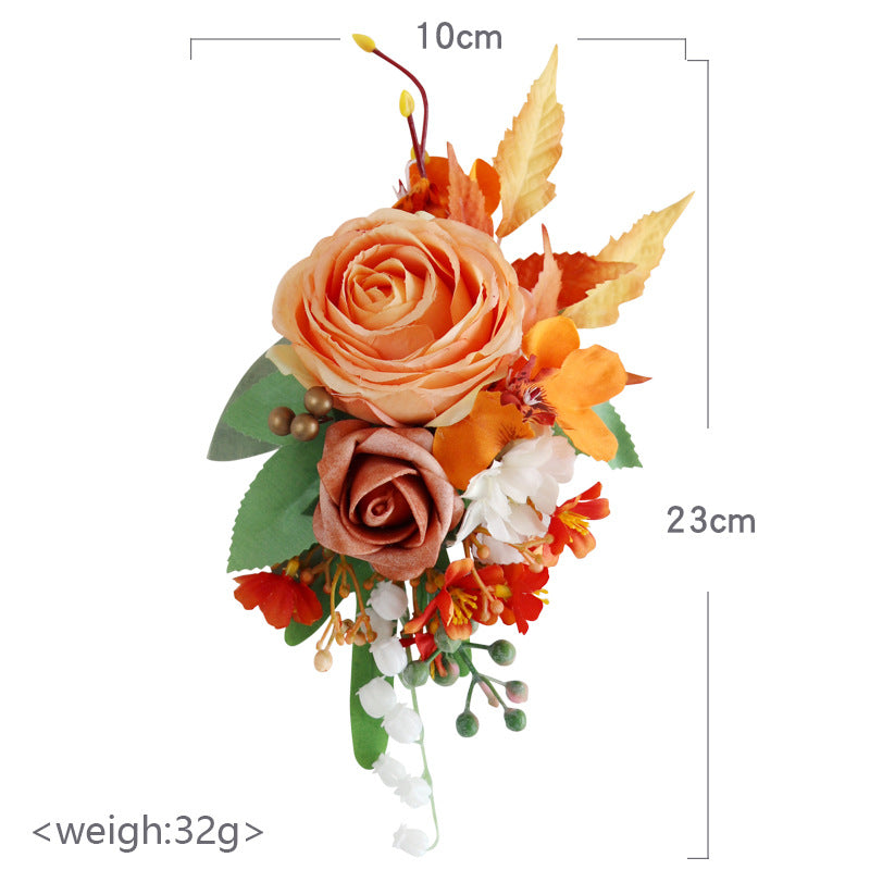 New Bridal Wedding Corsage Set - 2 Pcs Artificial Flower Boutonniere for Weddings Proms Banquets & More
