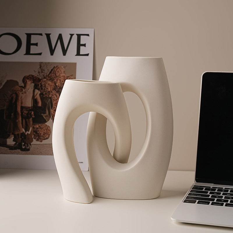 Bulk Set Of 2 Ceramic Vases Boho Modern Vases For Home Party Wedding Centerpieces Decor Wholesale